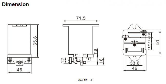 High Power Relay 80A JQX-59F General Purpose Relay 5 Pin 0