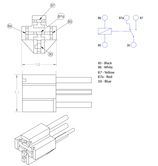 12V 30/40 Amp 5 Pin SPDT Automotive Power Relay 3