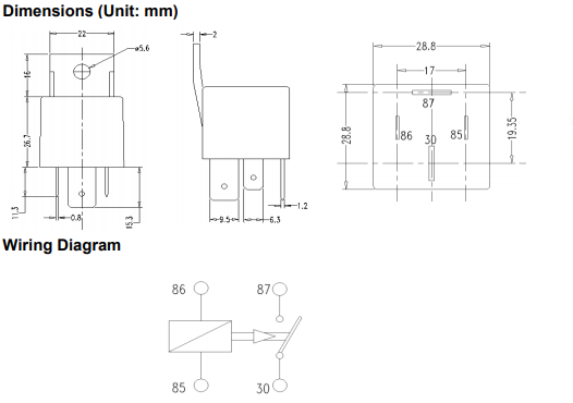 High Capacity Transparent 12 Volt 5 Pin Relay Automotive For Auto Control Device 8