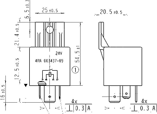 Red Cover 40 Amp Relay 4 Pin HELLA Mini Auto Relay With Bracket For Car Headlight 24v relay automotive 10