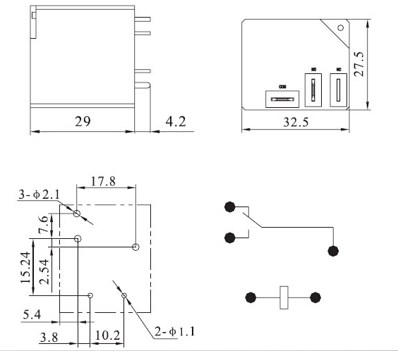 JQX-16F 12V 30A T91 General Purpose Relay 0.36W 0