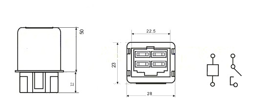 20a Blue Cover Car Air Conditioner Relay , 4  Ways  For DongFeng Car 25230-79945 1